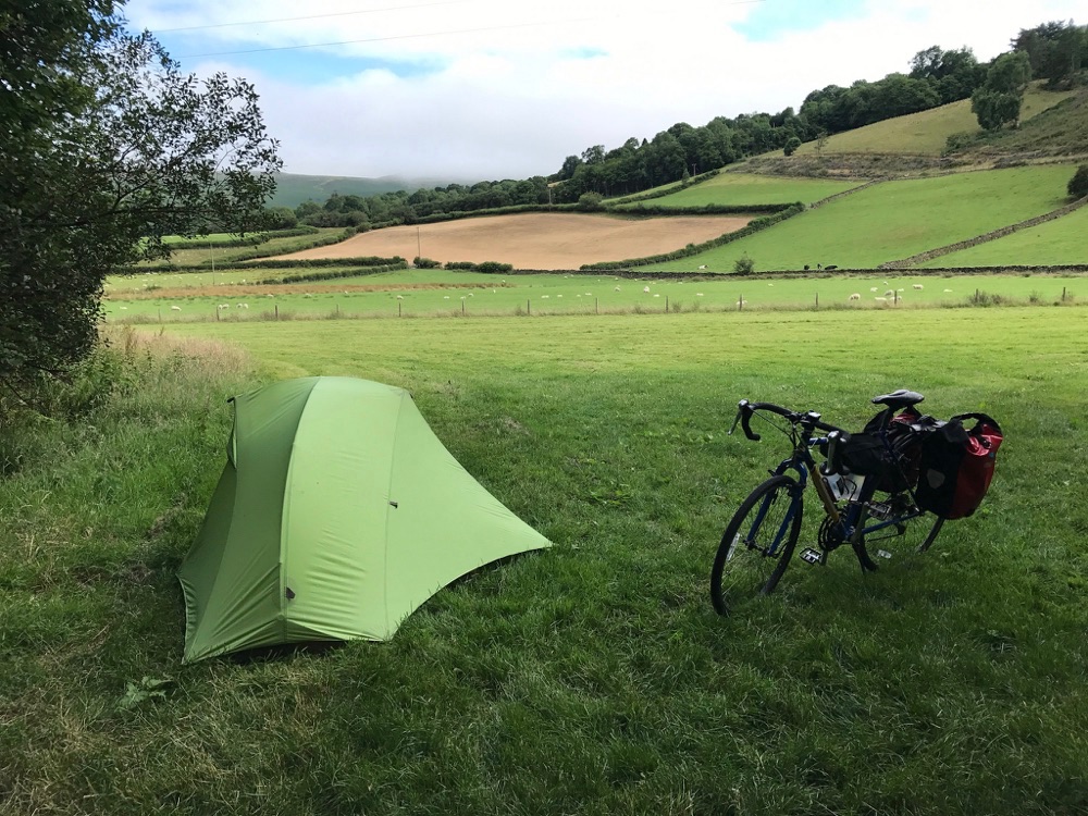 Camping in Wales with a Bicycle